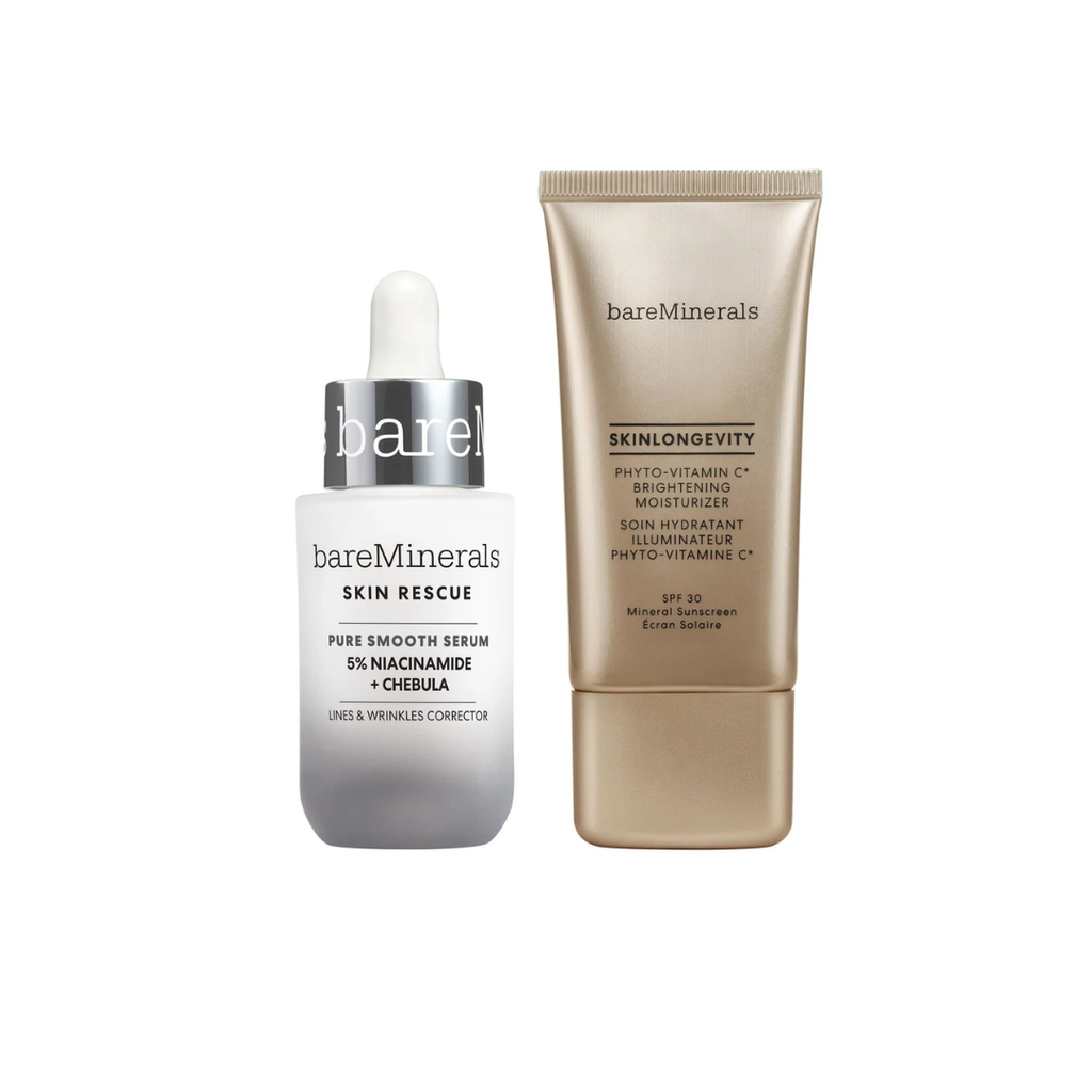 Skin Rescue Pure Smooth Serum & Skinlongevity Phyto-Vitamin C Brighten